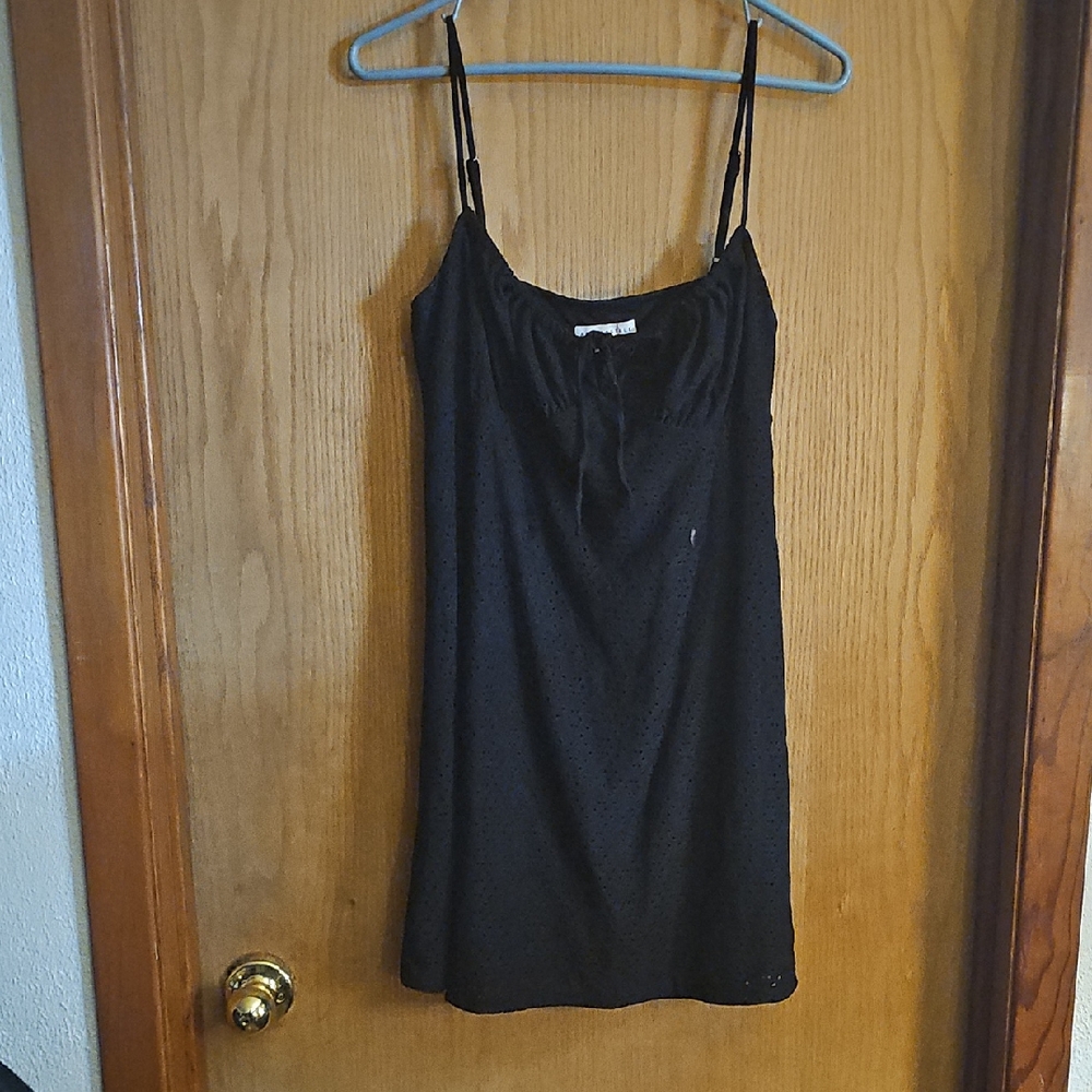 Aeropostale Black Eyelet Slip with Spaghetti Straps